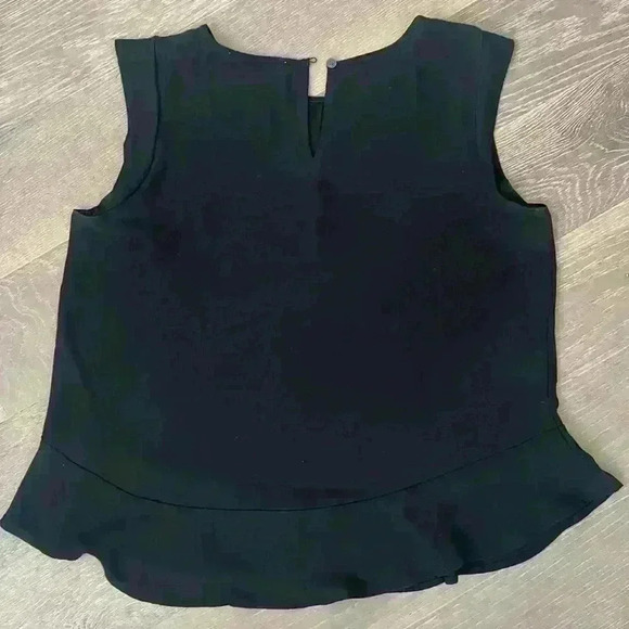 LOFT Sleeveless Top Ruffle Sleeve and Hem - Picture 4 of 5